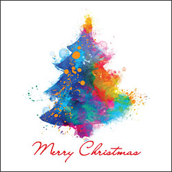 Merry Christmas Card (Watercolor Trees) Merry Christmas Card (Watercolor Trees)