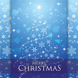 Merry Christmas Card (Blue Layers)