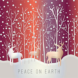 Peace On Earth Card (Deer In Forest) Peace On Earth Card (Deer In Forest)