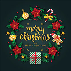 Merry Christmas Wreath Card Merry Christmas Wreath Card
