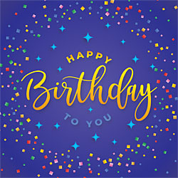 Happy Birthday To You Card (Blue Confetti) Happy Birthday To You Card (Blue Confetti)