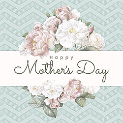 Happy Mother's Day Card (Soft Pastel Roses & Herringbone) Happy Mother's Day Card (Soft Pastel Roses & Herringbone)