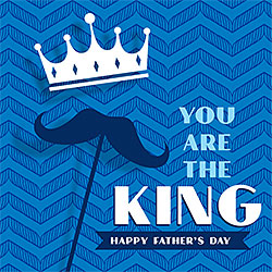 Crown & Moustache Card (Father's Day)