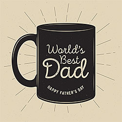 World's Best Dad Coffee Mug Card (Father's Day)