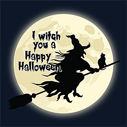 I Witch You A Happy Halloween Card