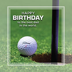 Golf Ball Dad Birthday Card Golf Ball Dad Birthday Card