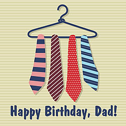 Ties Dad Birthday Card Ties Dad Birthday Card