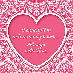 Fallen In Love Many Times Card