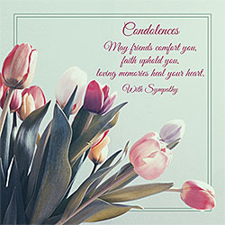 Condolences Card Condolences Card