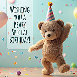 Beary Special Birthday Card (Standing Bear) Beary Special Birthday Card (Standing Bear)
