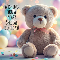 Beary Special Birthday Card (Sitting Bear) Beary Special Birthday Card (Sitting Bear)
