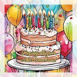 Hoping All Your Wishes Come True Card Hoping All Your Wishes Come True Card