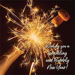 Sparkling And Bubbly New Year Card