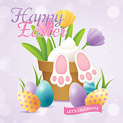 Flower Pot Bunny Greeting Card Flower Pot Bunny Greeting Card