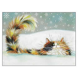 Tortie In The Snow Card Tortie In The Snow Card
