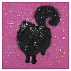 Black Cat & Super Pink Card