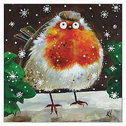 Christmas Snowy Robin Card Christmas Snowy Robin Card