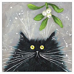 Mistletoe Cat Card