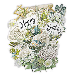 White Roses Birthday Card White Roses Birthday Card