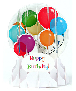 Birthday Balloons Snow Globe Greeting (Medium, 5") Birthday Balloons Snow Globe Greeting (Medium, 5")