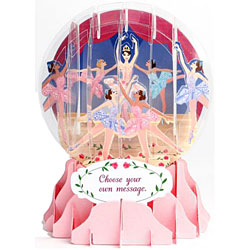 Prima Ballerina Snow Globe Greeting (Medium, 5") Prima Ballerina Snow Globe Greeting (Medium, 5")