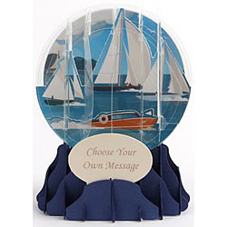 Sailing Snow Globe Greeting (Medium, 5") Sailing Snow Globe Greeting (Medium, 5")