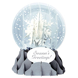 Holiday Snowflakes Snow Globe Greeting (Medium, 5") Holiday Snowflakes Snow Globe Greeting (Medium, 5")
