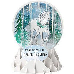 Magical Christmas Snow Globe Greeting (Medium, 5")