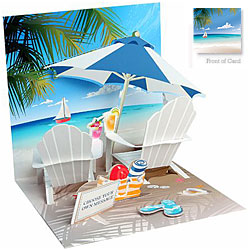 Tropical Beach Chairs Card