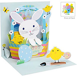 Basket Rabbit Card Basket Rabbit Card