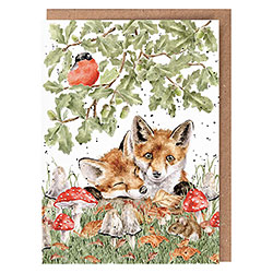Under The Oak Tree Card (Foxes) Under The Oak Tree Card (Foxes)