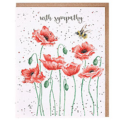 Poppies & Bee Card Poppies & Bee Card