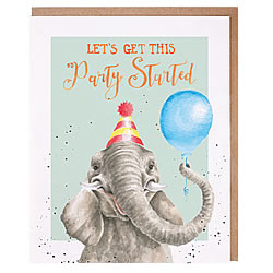 Let's Get This Party Started Card (Elephant)