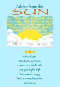 Advice From The Sun Card