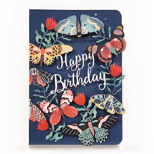 Butterflies Blue Birthday Card - Click Image to Close
