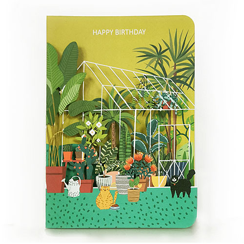 Green House Birthday Card - Click Image to Close