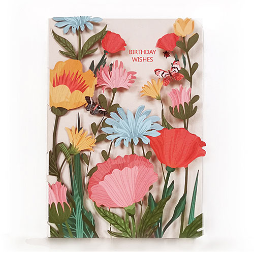 Mixed Flowers Birthday Card - Click Image to Close