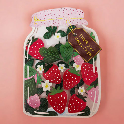 Thank You Card (Strawberries) - Click Image to Close