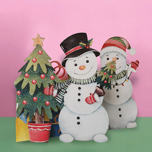 Christmasy Snowmen Card - Click Image to Close