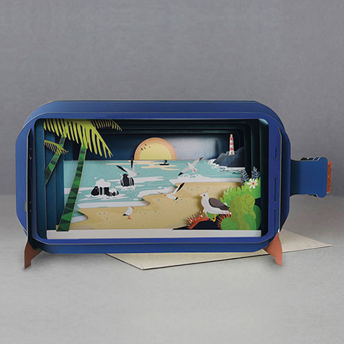 Seagulls On The Beach Card - Click Image to Close
