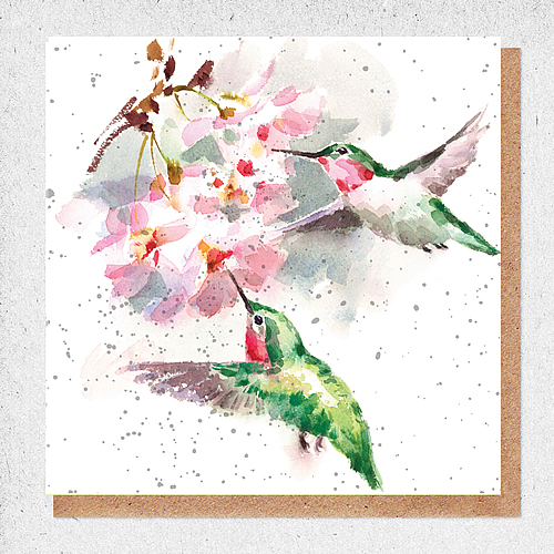 Hummingbirds Card - Click Image to Close