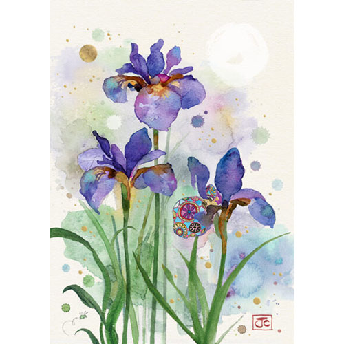 Purple Irises Card - Click Image to Close