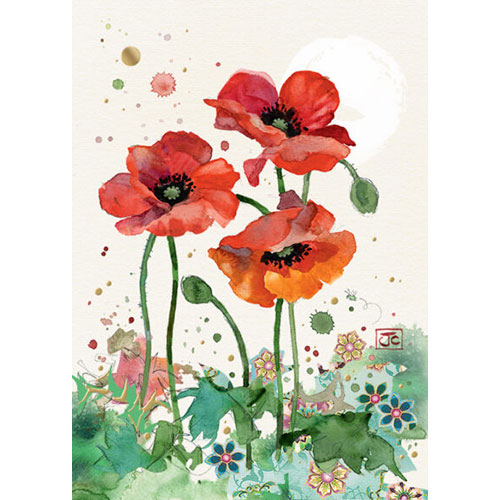 Poppies Card - Click Image to Close