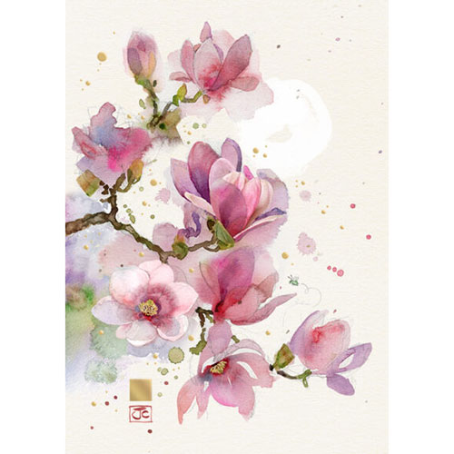 Pink Magnolia Card - Click Image to Close