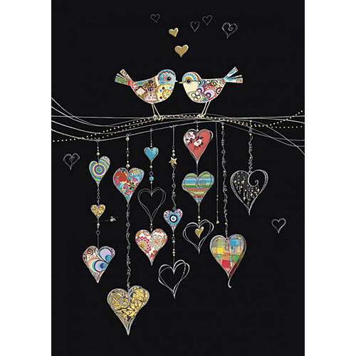 Bird Hearts Card - Click Image to Close