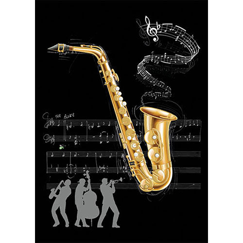 Saxophone Card - Click Image to Close