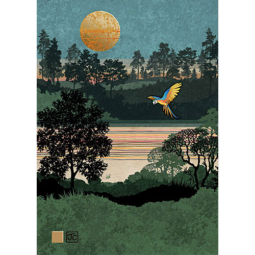Parrot Jungle Card - Click Image to Close