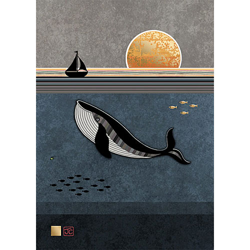 Whale & Boat Card - Click Image to Close