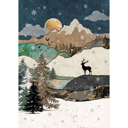 Mountain Stag Card - Click Image to Close