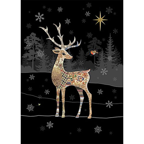 Reindeer Robin Card - Click Image to Close